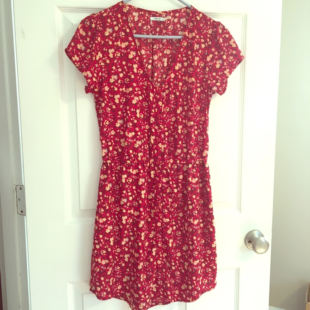 Kimchi Blue Red Floral Dress